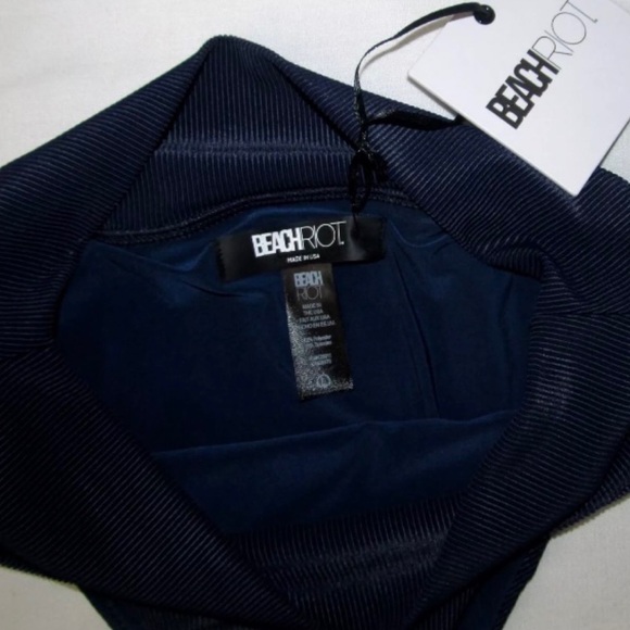 Beach Riot Navy Bikini Bottom - Picture 2 of 6